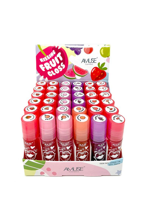 Amuse LIP020-1M Kissing Fruit Roll On Lip Gloss - 36pc