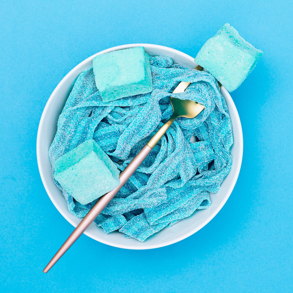 Sour Blue Raspberry Marshmallows / Gluten Free / Dye Free