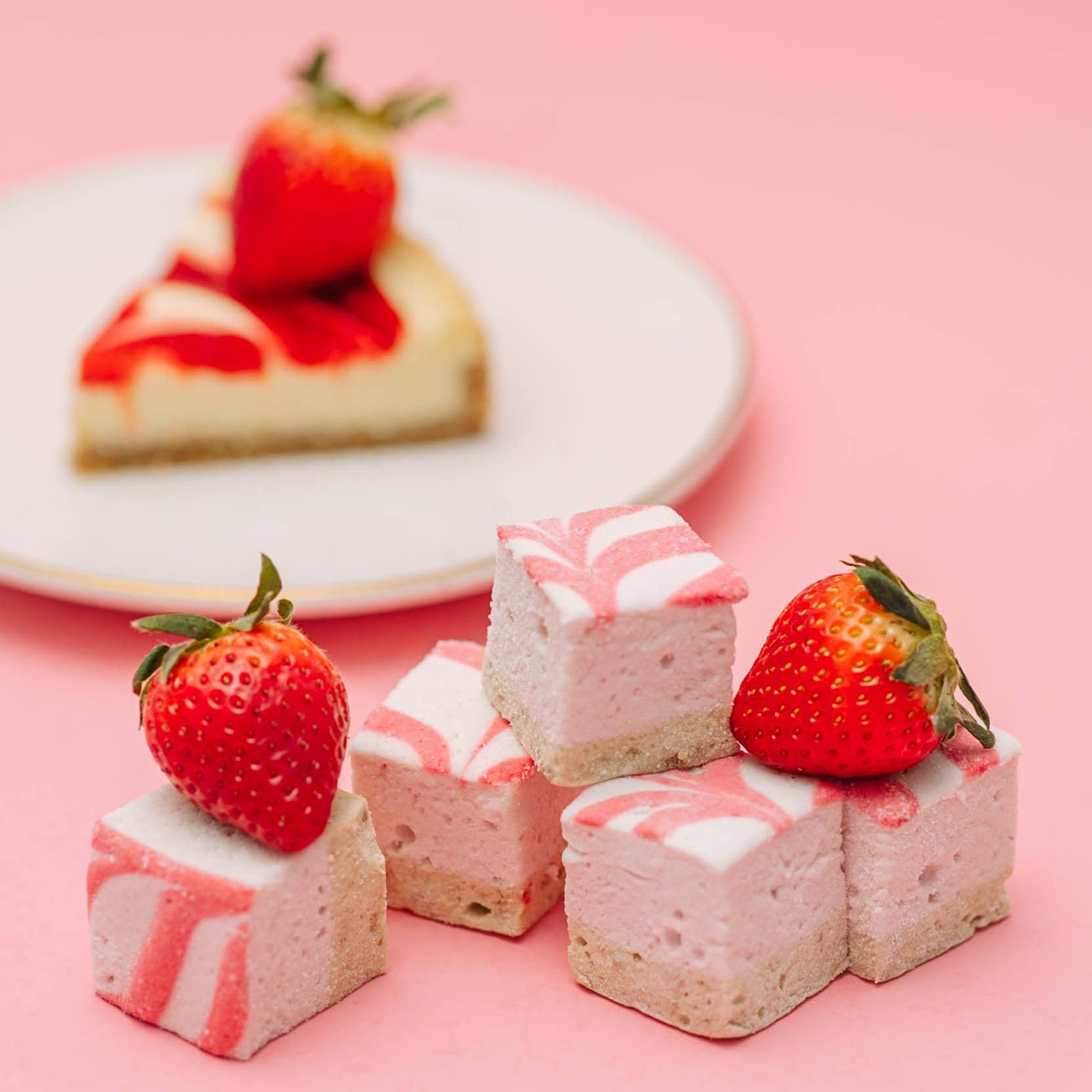 Strawberry Cheesecake Marshmallows / Gluten Free / Candy