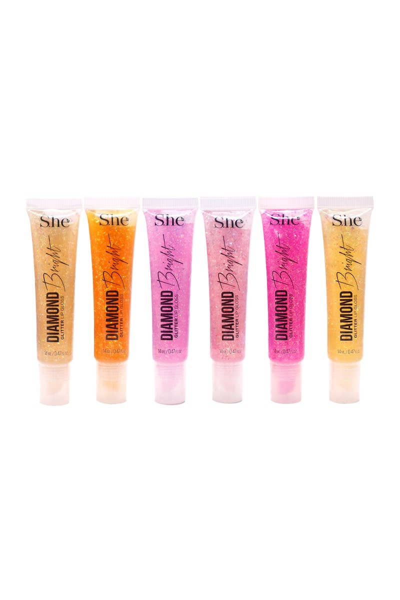 Makeup She LG780 Diamond Bright Glitter Lip Gloss - 36pc