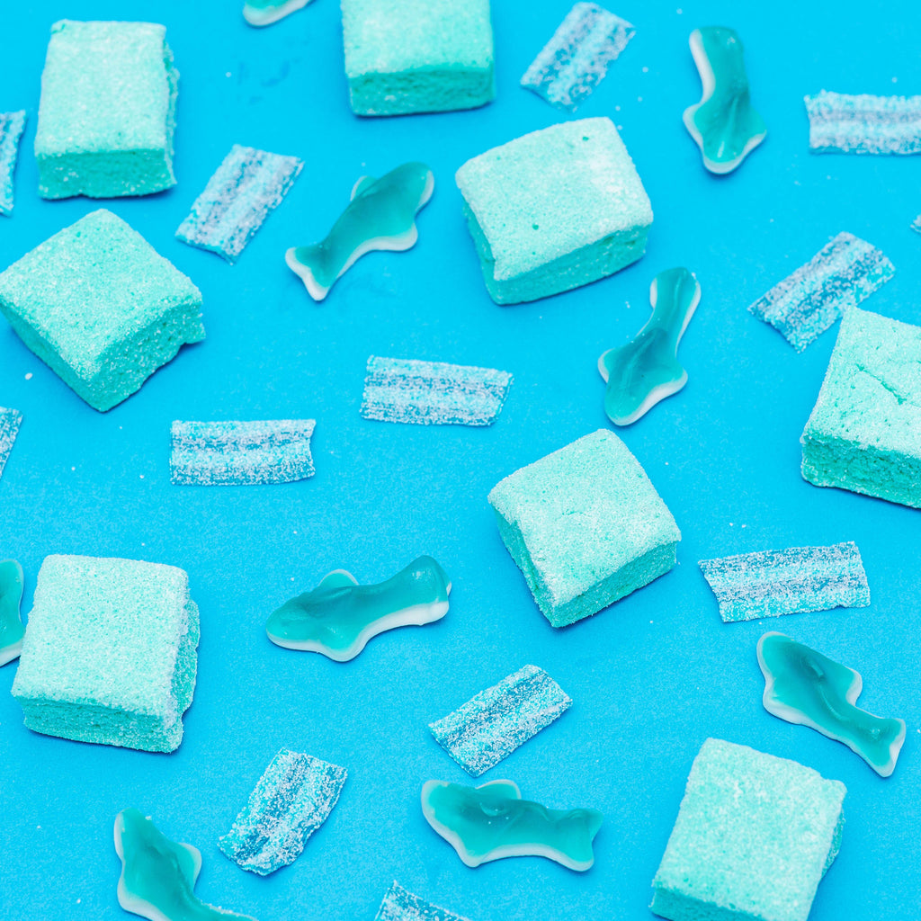 Sour Blue Raspberry Marshmallows / Gluten Free / Dye Free
