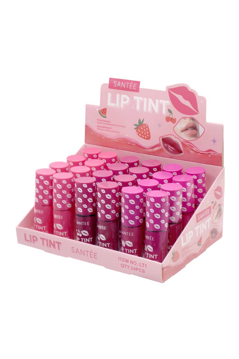 Santee LT1 Waterproof Fruit Flavor Lip Tint - 24 pcs
