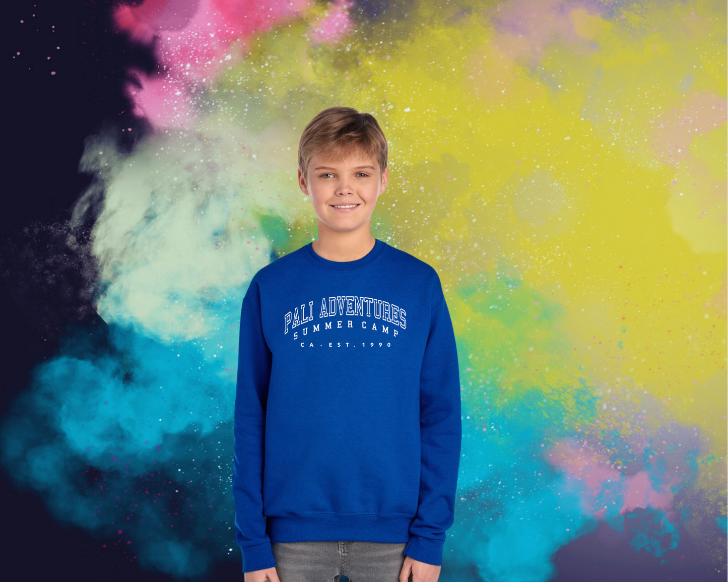 NEW Blue Crewneck Sweatshirt (Glow in the Dark Print)!