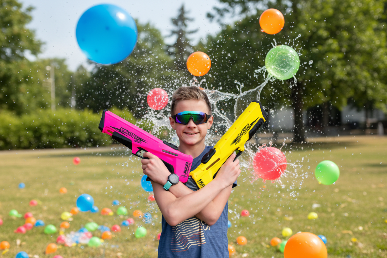 Extreme Electric Water Blaster Pack with Balloons (Water War Bundle)