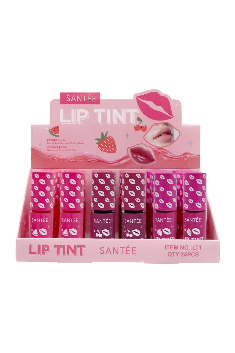 Santee LT1 Waterproof Fruit Flavor Lip Tint - 24 pcs