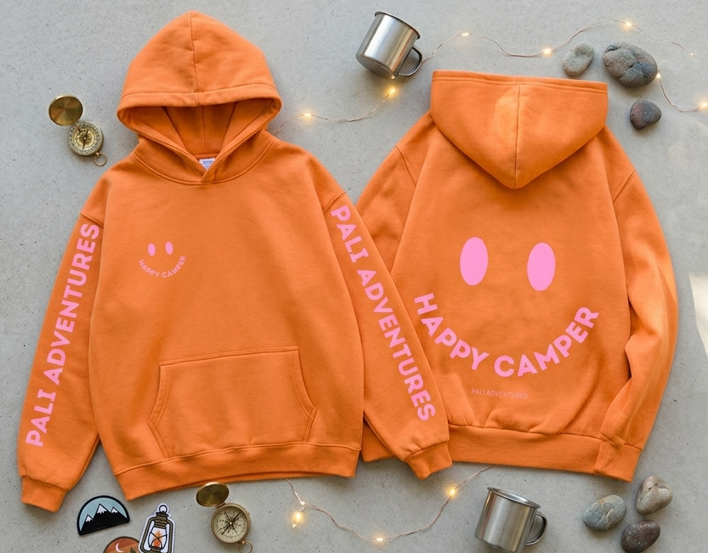 Neon Happy Camper Sweatshirt